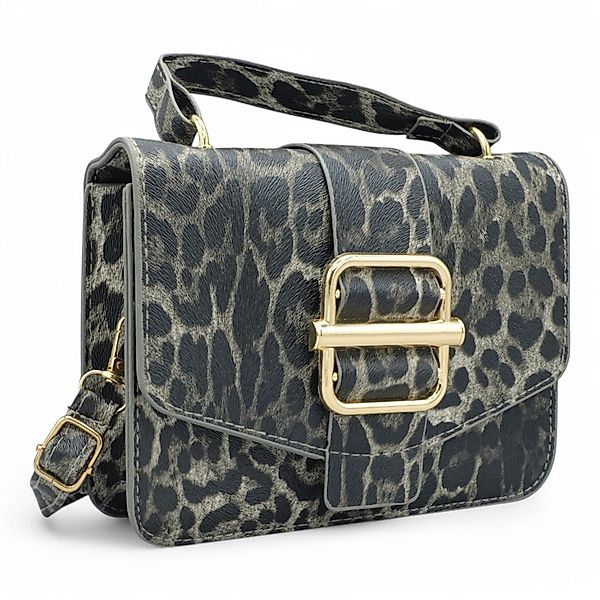 Eyecatcher Handtasche Glamour Leoparden-Handtasche mit goldener günstig online kaufen