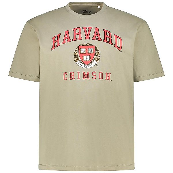 s.Oliver T-Shirt mit Statement-Print Farbe oliv Größe: 5XL günstig online kaufen