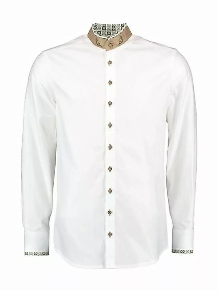 Gipfelstürmer Trachtenhemd Hemd Stehkragen 420000-4249-157 weiß dunkelgrün günstig online kaufen