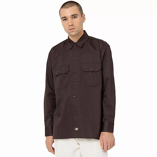 Dickies Work Shirt Long Sleeve REC Dark Brown günstig online kaufen