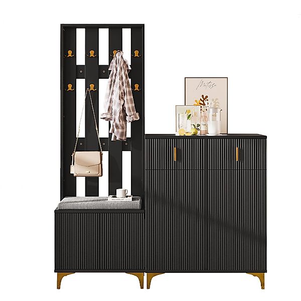 Refined Living Garderoben-Set mit Schuhbank, Kissen, günstig online kaufen