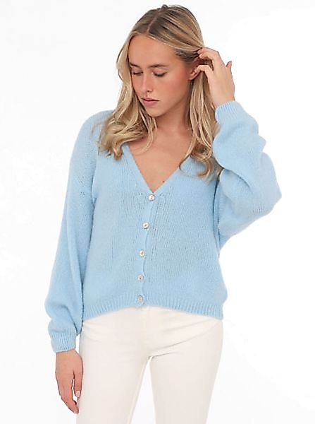 Zwillingsherz Strickjacke ""Uni"" One Size, Langarm, Knopfleiste, tiefer V- günstig online kaufen