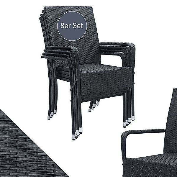 Juskys Gartenstuhl Yoro (8 St), stapelbar, günstig online kaufen