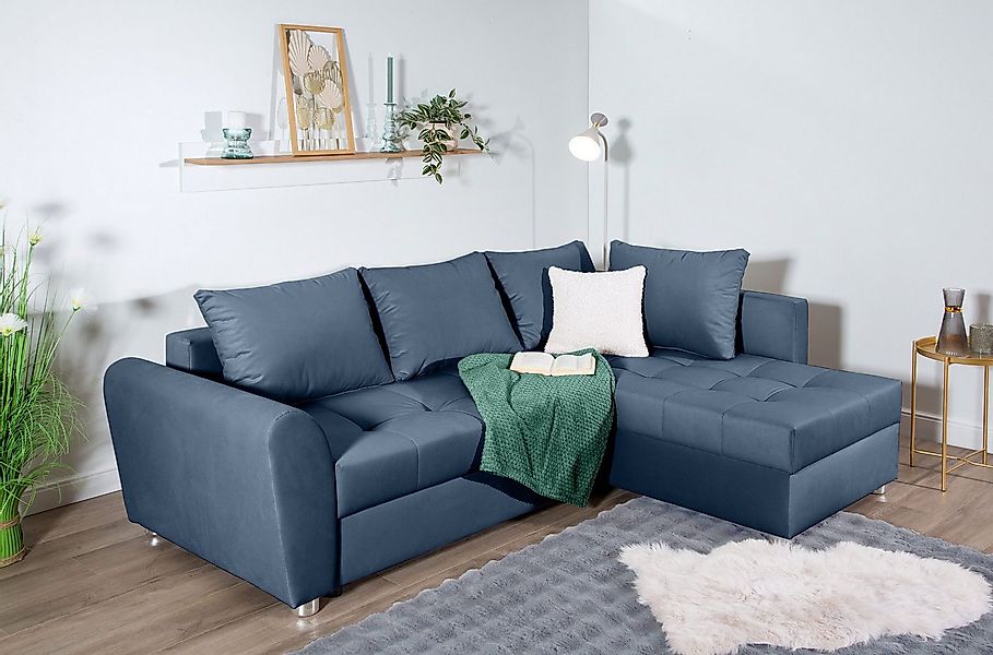 COLLECTION AB Ecksofa Jana L-Form, inkl. Bettfunktion,Bettkasten und Bonnel günstig online kaufen