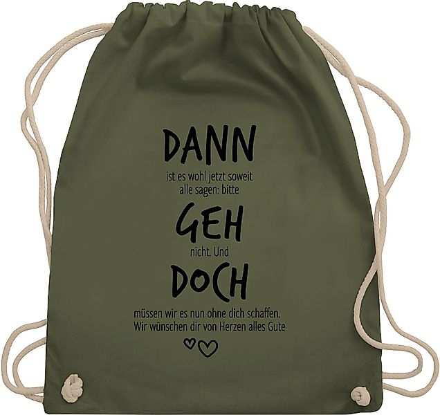 Shirtracer Turnbeutel Dann geh doch, Abschiedsgeschenk günstig online kaufen