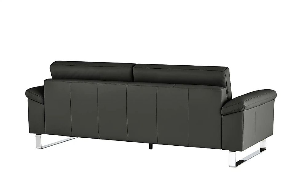 Max Schelling Ledersofa mit Kufengestell Maximum ¦ grau ¦ Maße (cm): B: 224 günstig online kaufen