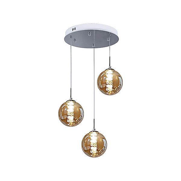 ZMH Pendelleuchte LED Höhenverstellbar Kronleuchter Glas günstig online kaufen
