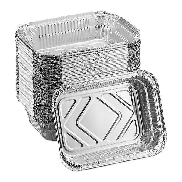 relaxdays Tropfschale Aluschalen Grill 50er Set günstig online kaufen