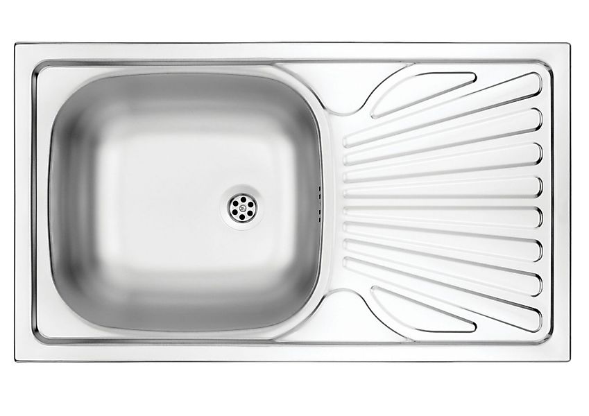Faizee Möbel Edelstahlspüle Edelstahl Einbauspüle 76x44 günstig online kaufen