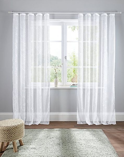 OTTO home Gardine Adele (1 St), Kräuselband, transparent, Voile, transparen günstig online kaufen