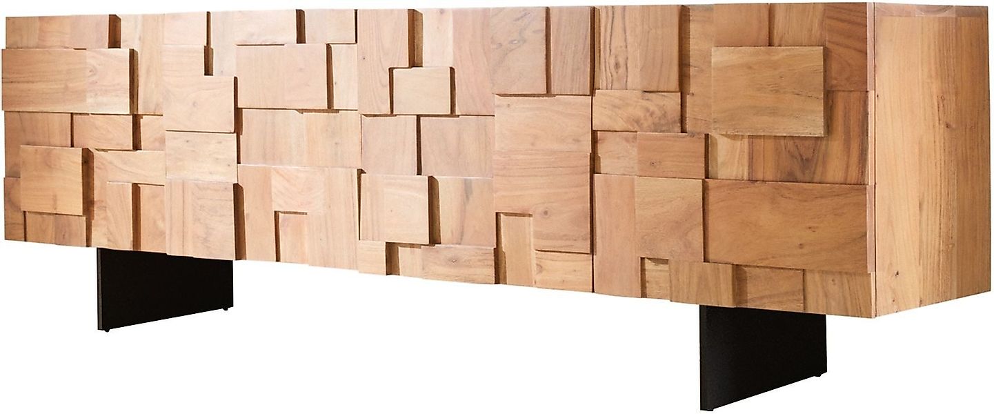 DELIFE Lowboard Puzzle, Akazie Natur 175 günstig online kaufen