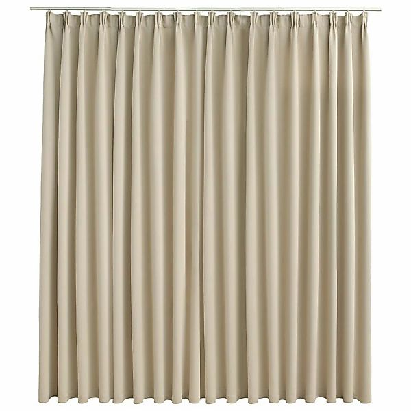vidaXL Verdunkelungsvorhang, Verdunkelungsgardine mit Haken Beige günstig online kaufen