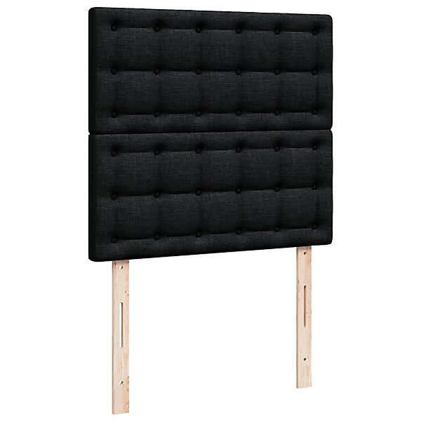 vidaXL Boxspringbett mit Matratze Schwarz 80x200 cm Stoff2097805 günstig online kaufen