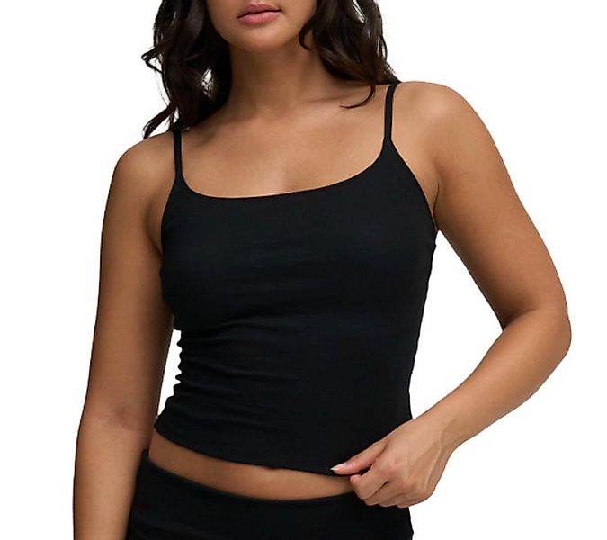 cfab by creamy fabrics Spaghettitop Cotton Cami-Top-Schwarz-XL (1-tlg) günstig online kaufen