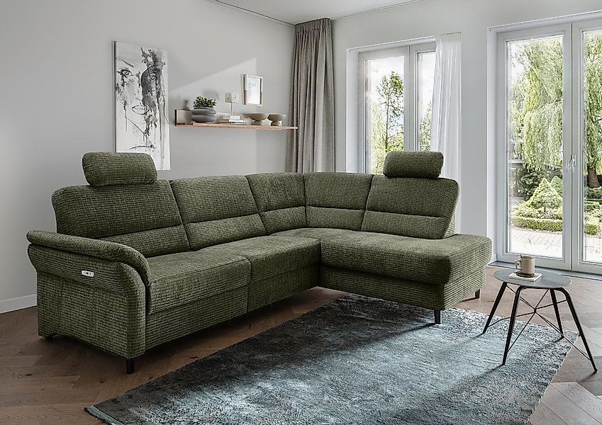 Myhomelando Ecksofa Cabani, mit elektrische Relaxfunktion, Bettkasten und U günstig online kaufen