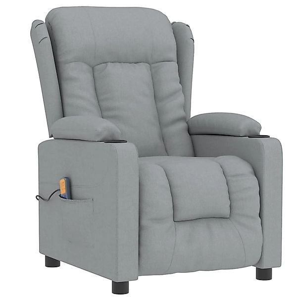 vidaXL Massagesessel Hellgrau Stoff Modell 19 günstig online kaufen