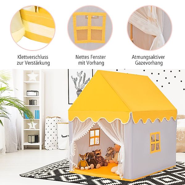 COSTWAY Spielzelt Kinder, mit Baumwolldecke, Fenster günstig online kaufen