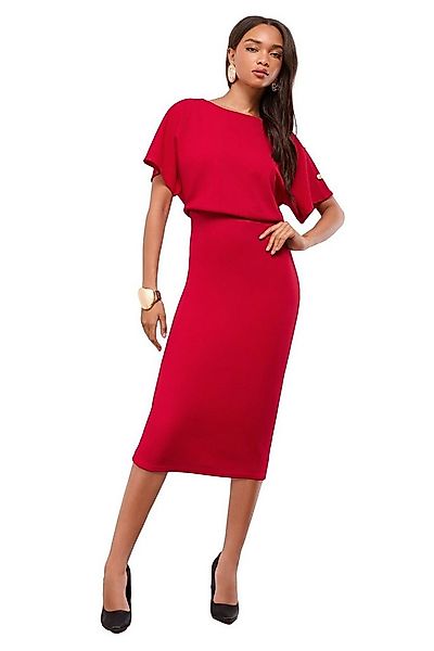 LIPSY Midikleid Lipsy enges Blouson-Midikleid mit Knopf, Regular (1-tlg) günstig online kaufen