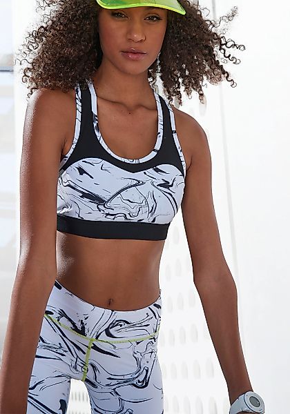 LASCANA ACTIVE Funktionsshirt "White Marble", mit Racerback und Mesh günstig online kaufen