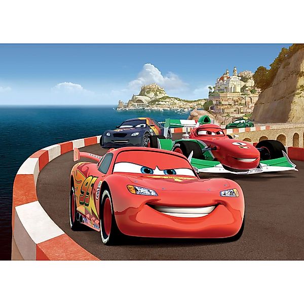 Disney 0 Cars Rot Blau und Beige 1,56 x 1,12 m 600961 günstig online kaufen