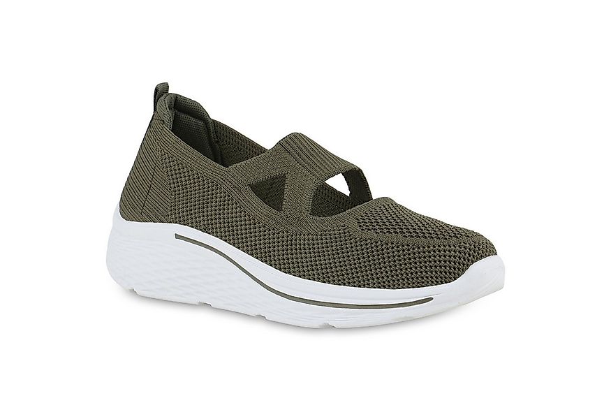 VAN HILL 841667 Laufschuh Damen Slip Ons Sportschuhe Sportliche Strick Prof günstig online kaufen