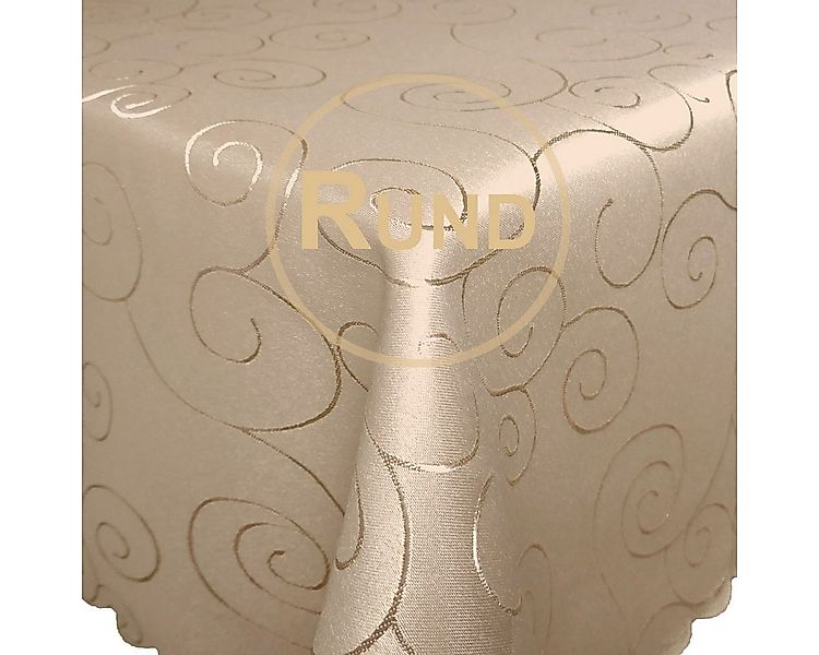 Bronze Tischdecke ORAMENTE Tischdecke Beige Rund 135 cm bügelfrei, strapazi günstig online kaufen