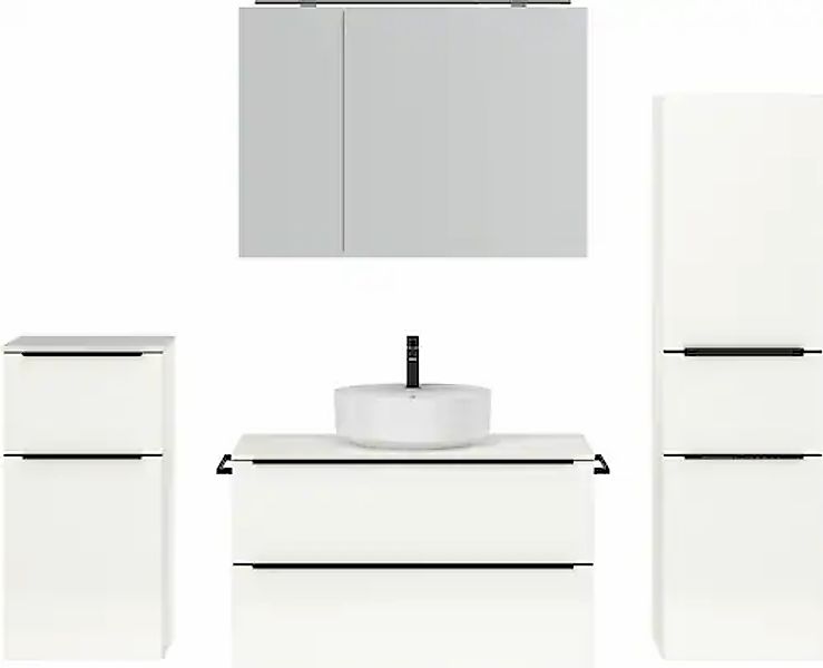 nobilia® Badmöbel-Set »Alvene« vormontiert, mit Soft-Close, 4 Stk. tlg. günstig online kaufen