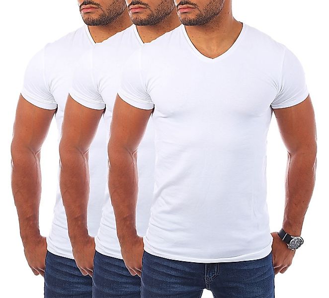Young & Rich T-Shirt Herren Uni Basic V-neck V-Ausschnitt Unterziehshirt 17 günstig online kaufen
