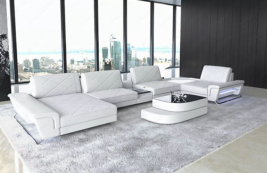 Sofa Dreams Wohnlandschaft Leder Couch Sofa Ferrara Ledersofa mit günstig online kaufen