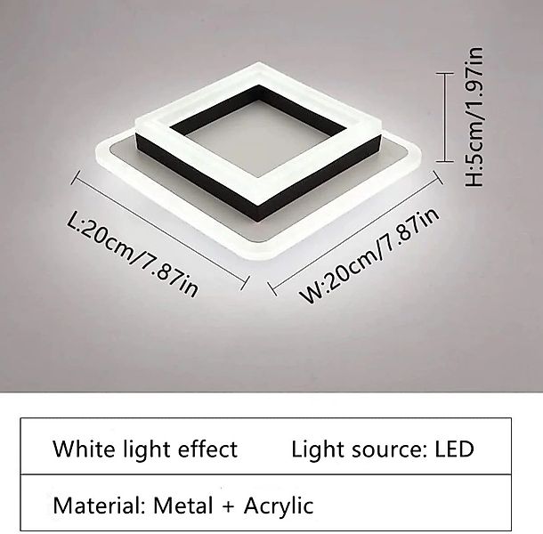 Goeco LED Deckenleuchte Quadrat Deckenlampe aus günstig online kaufen