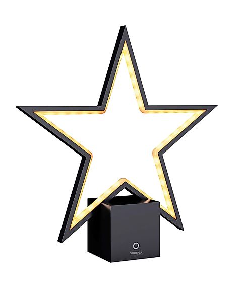 LUCY 2.0  LED Stern Akku-Tischleuchte schwarz, 34cm günstig online kaufen