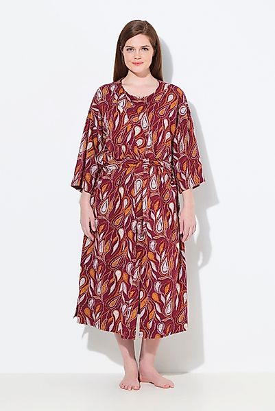 Ulla Popken Bademantel Bademantel Paisley Kimono-Form günstig online kaufen