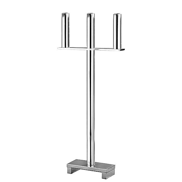 Fink Standkerzenhalter "MEMPHIS" Bodenleuchter, 3-flammig, vernickelt, Höhe günstig online kaufen