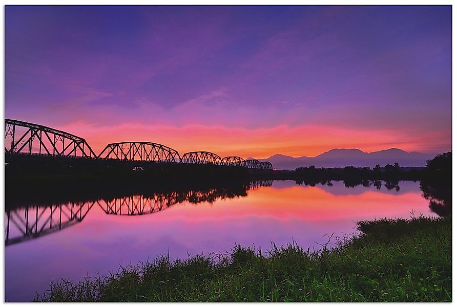 Artland Alu-Dibond-Druck "Alte Eisenbruecke in Kaohsiung - Taiwan", Brücken günstig online kaufen