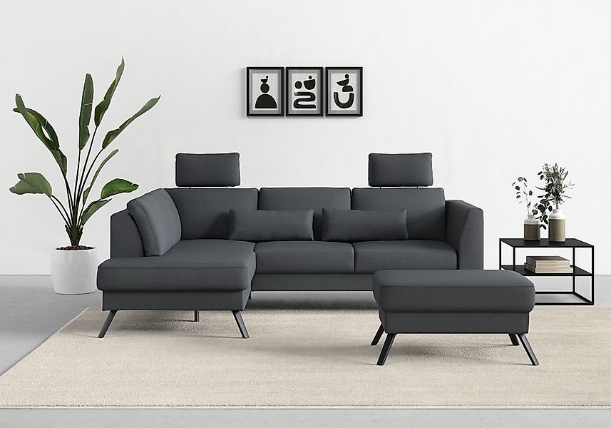 sit&more Ecksofa "Lindholm L-Form" mit Sitztiefenverstellung und Federkern günstig online kaufen