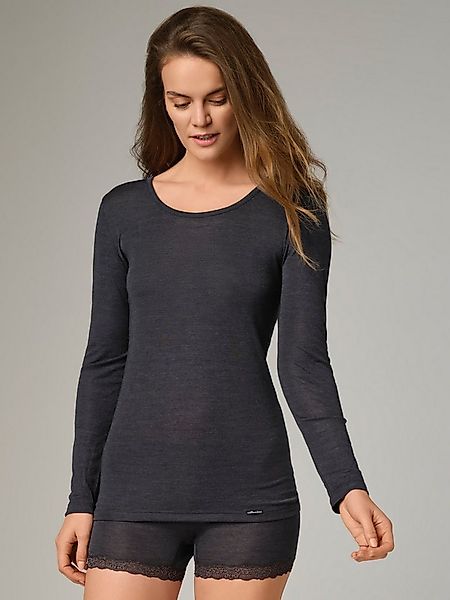 COMAZO Langarmshirt aus Merinowolle und Seide günstig online kaufen