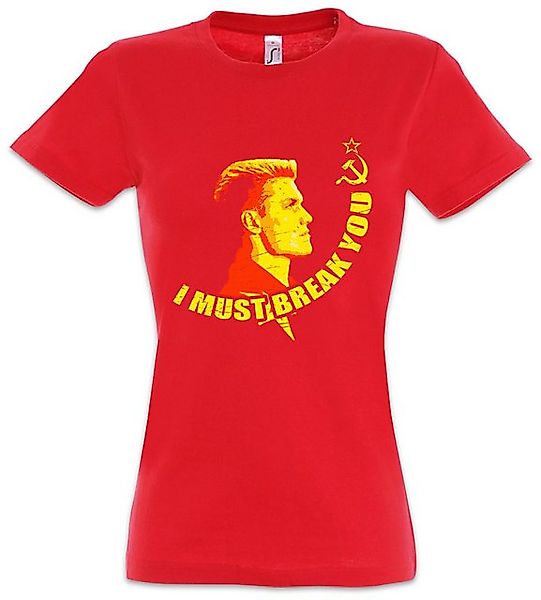 Urban Backwoods Print-Shirt I Must Break You Damen T-Shirt Rocky Ivan Drago günstig online kaufen