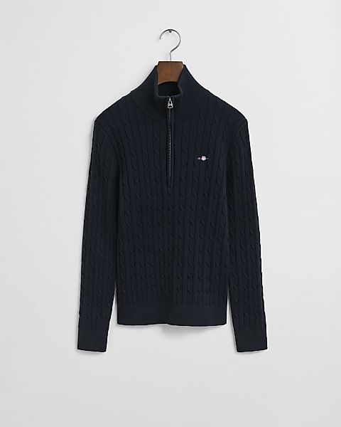 Gant Strickpullover "STRETCH COTTON CABLE HALF-ZIP", Mit Rundhalsausschnitt günstig online kaufen