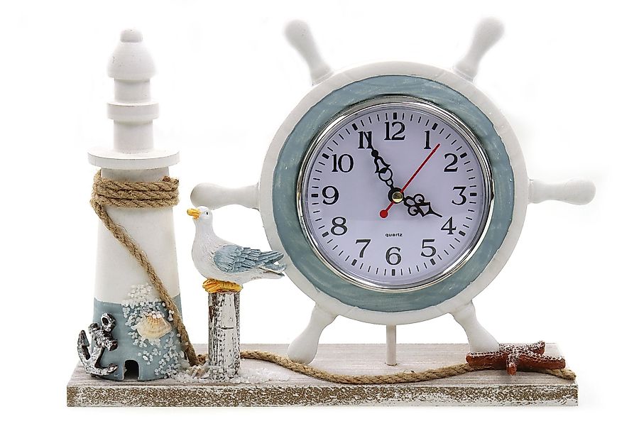 ELLUG Standuhr Maritime Standuhr als Steuerrad günstig online kaufen