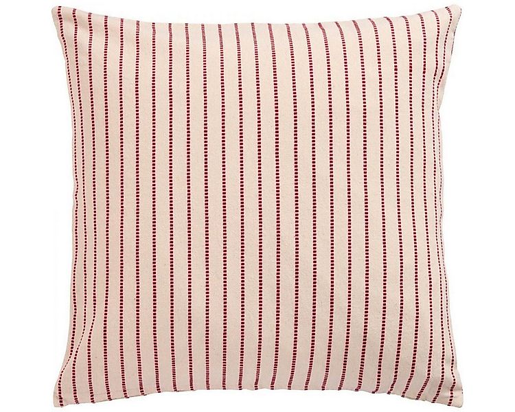 Ib Laursen Kissenhülle Ib Laursen Kissenbezug Natur mit Roten Streifen (50x günstig online kaufen