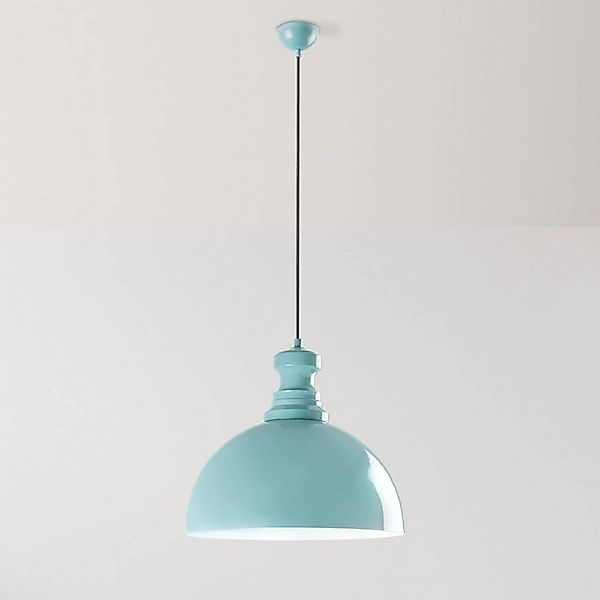 Pendelleuchte Kure, türkis, Metall, Ø 40 cm E27 günstig online kaufen