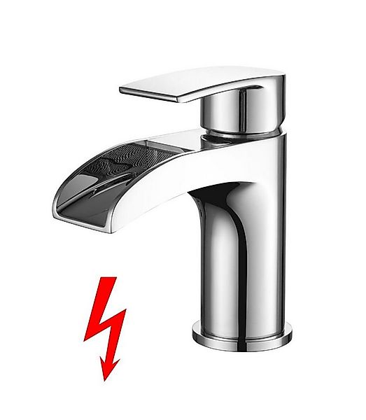 Tuganna Waschtischarmatur Wasserfall Niederdruck Waschbecken Armatur Badarm günstig online kaufen