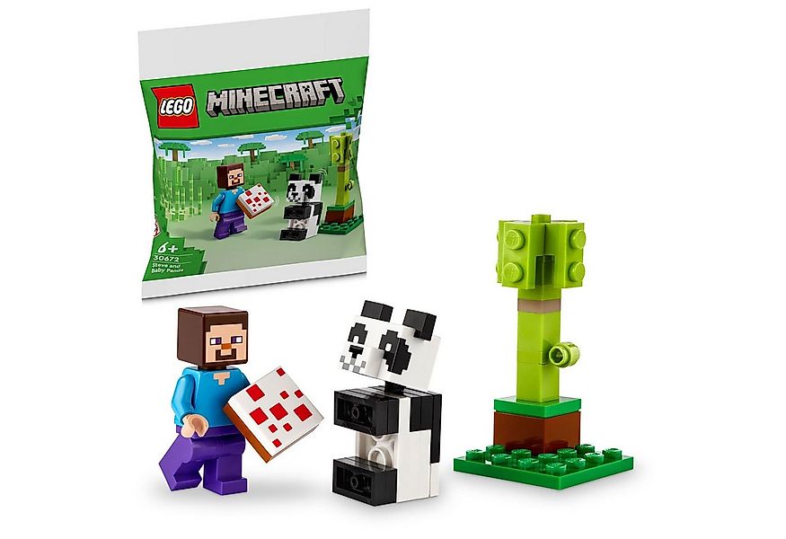 LEGO® LEGO® 30672 Minecraft - Steve mit Baby-Panda (Recruitment Bag) Konstr günstig online kaufen