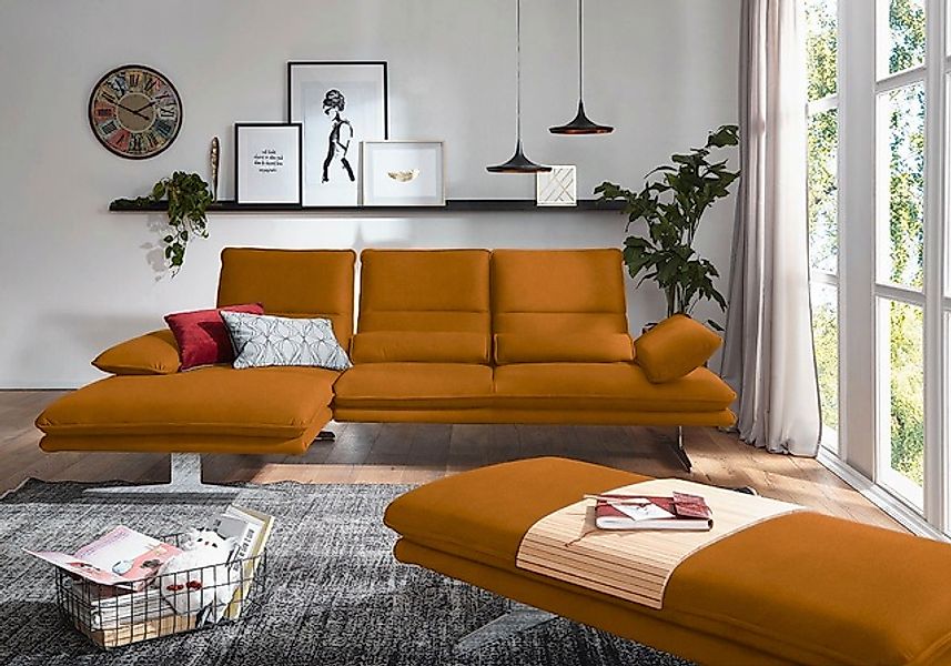 W.SCHILLIG Ecksofa »broadway, Designsofa mit tollem Sitzkomfort, L-Form«, S günstig online kaufen