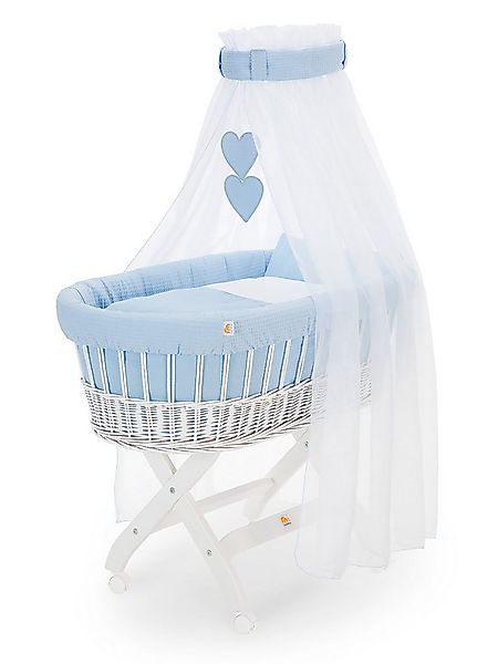 FabiMax Stubenwagen weiß lackiert, Komplettset, Komplettset, Musselin & Waf günstig online kaufen