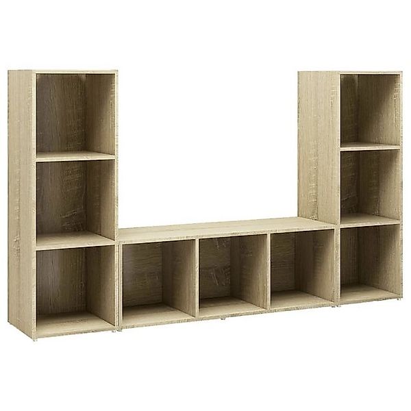 furnicato TV-Schrank TV-Schränke 3 Stk. Sonoma-Eiche 107x35x37 cm Holzwerks günstig online kaufen