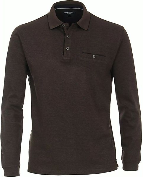 Casa Moda Poloshirt LS Braun - Größe S günstig online kaufen