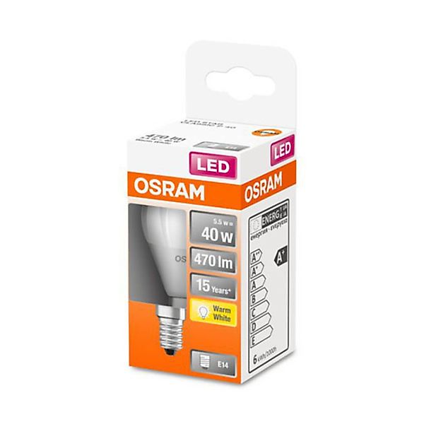 Osram LED-Leuchtmittel E14 Tropfenform 4,9 W 470 lm 8,2 x 4,5 cm (H x Ø) günstig online kaufen