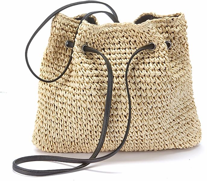LASCANA Umhängetasche Strandtasche, aus Papierstroh, Handtasche, günstig online kaufen