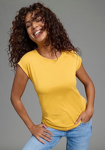 Boysen's T-Shirt Kurzarm, unifarben, Rundhals, für Freizeit und Alltag günstig online kaufen